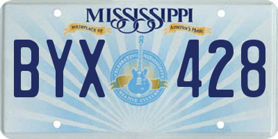 MS license plate BYX428