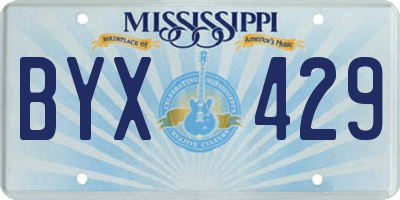 MS license plate BYX429