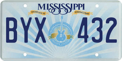 MS license plate BYX432