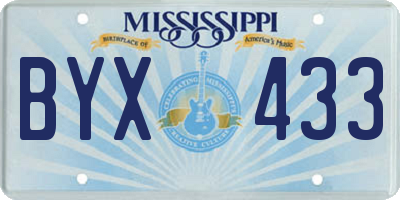 MS license plate BYX433