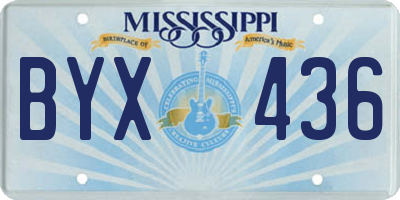 MS license plate BYX436