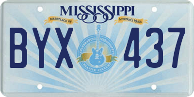 MS license plate BYX437