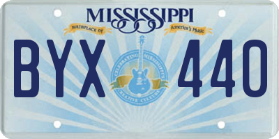 MS license plate BYX440