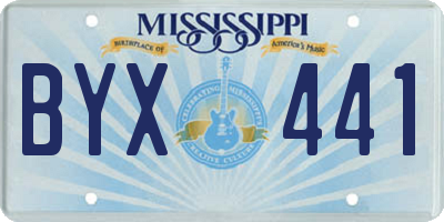 MS license plate BYX441