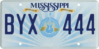 MS license plate BYX444