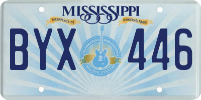 MS license plate BYX446