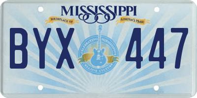 MS license plate BYX447