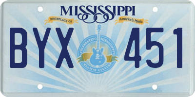 MS license plate BYX451