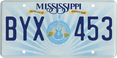 MS license plate BYX453