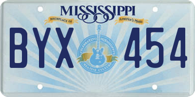 MS license plate BYX454