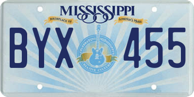 MS license plate BYX455