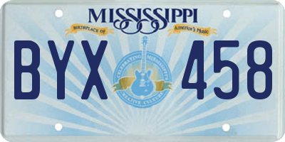 MS license plate BYX458