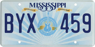 MS license plate BYX459