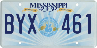 MS license plate BYX461