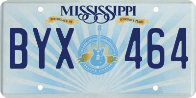 MS license plate BYX464