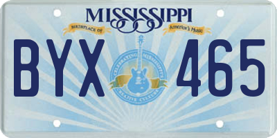 MS license plate BYX465