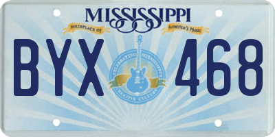 MS license plate BYX468