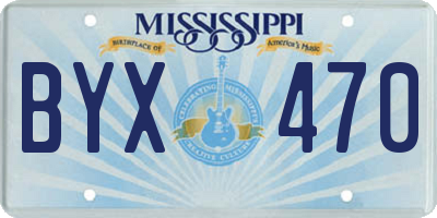 MS license plate BYX470