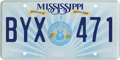 MS license plate BYX471