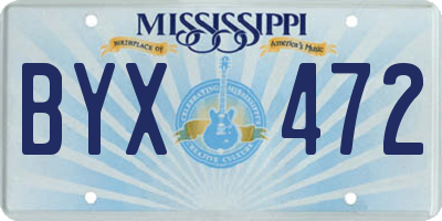 MS license plate BYX472