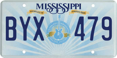 MS license plate BYX479