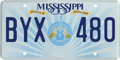MS license plate BYX480