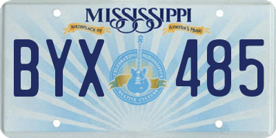 MS license plate BYX485