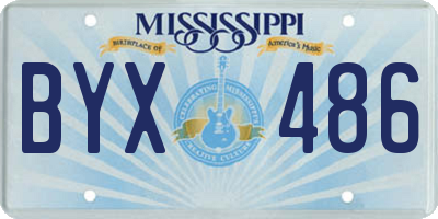 MS license plate BYX486