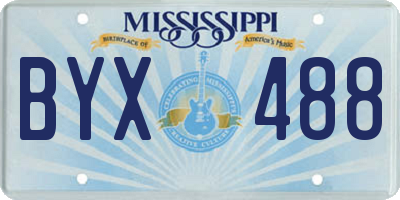MS license plate BYX488