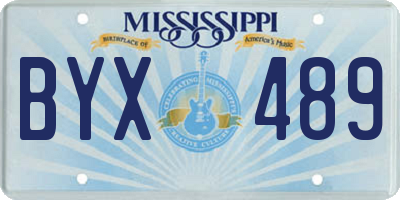 MS license plate BYX489