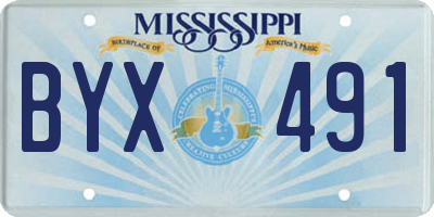 MS license plate BYX491
