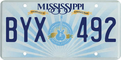 MS license plate BYX492
