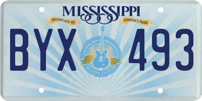 MS license plate BYX493