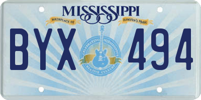 MS license plate BYX494