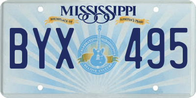 MS license plate BYX495