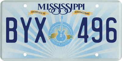 MS license plate BYX496