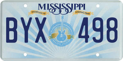 MS license plate BYX498
