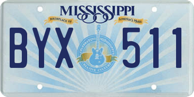 MS license plate BYX511