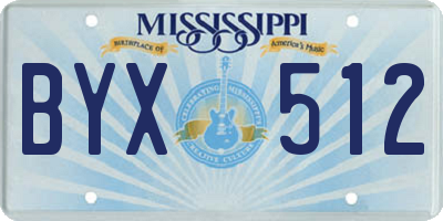 MS license plate BYX512