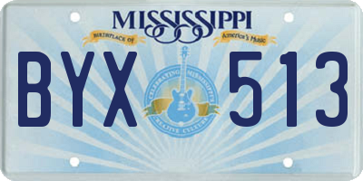 MS license plate BYX513