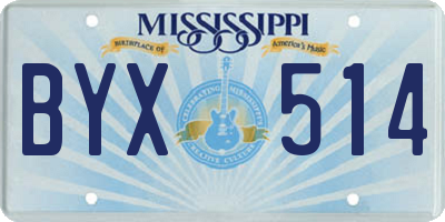 MS license plate BYX514