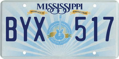 MS license plate BYX517