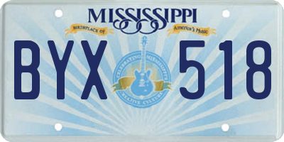 MS license plate BYX518