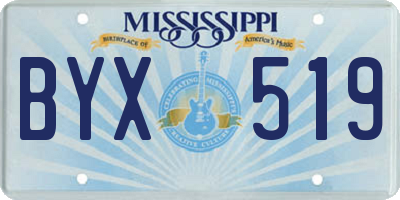 MS license plate BYX519