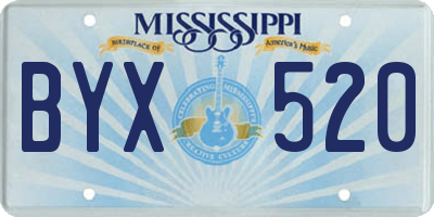 MS license plate BYX520