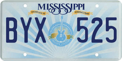 MS license plate BYX525
