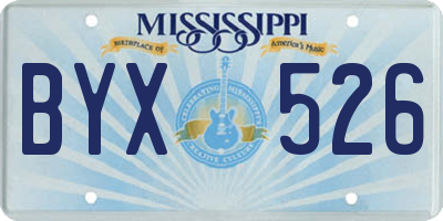 MS license plate BYX526