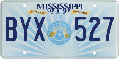 MS license plate BYX527