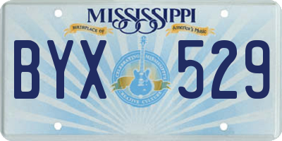 MS license plate BYX529