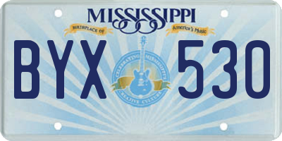 MS license plate BYX530